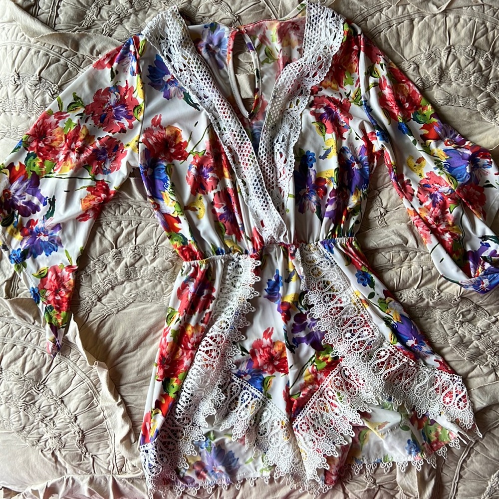 Floral Lace Romper